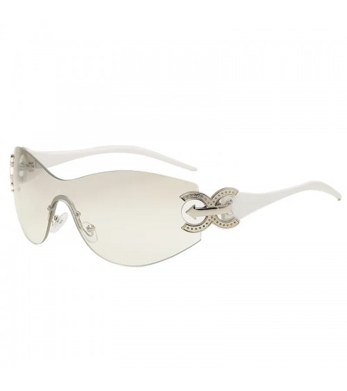 Lunette de soleil vintage blanche