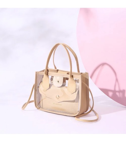 Sac à main beige transparent